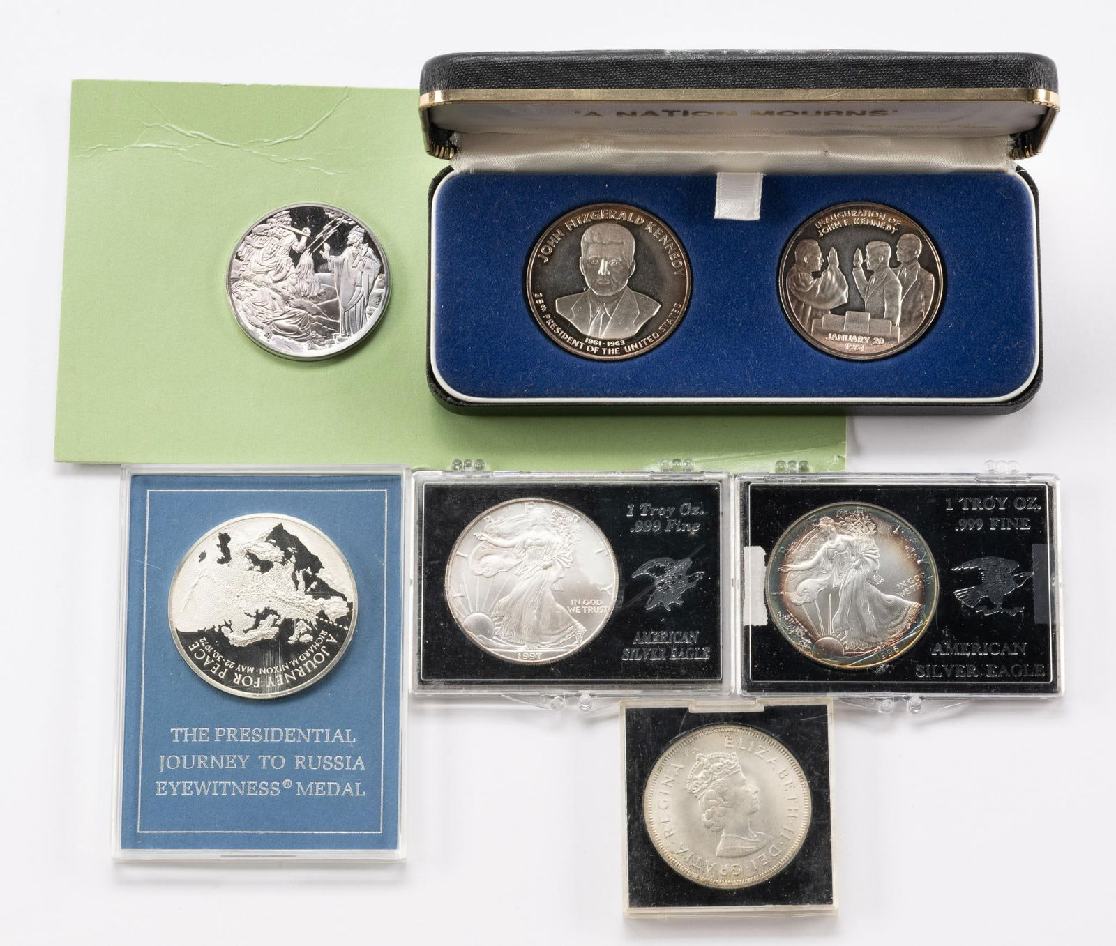 Lot of Silver American Eagles and Silver Commemorative Coins (1 of 5)