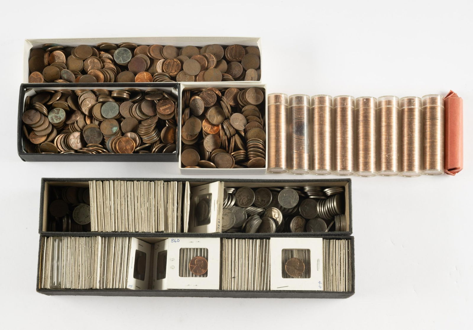 Wheat, Lincoln and Indian Cents, Buffalo and V Nickels (1 of 4)