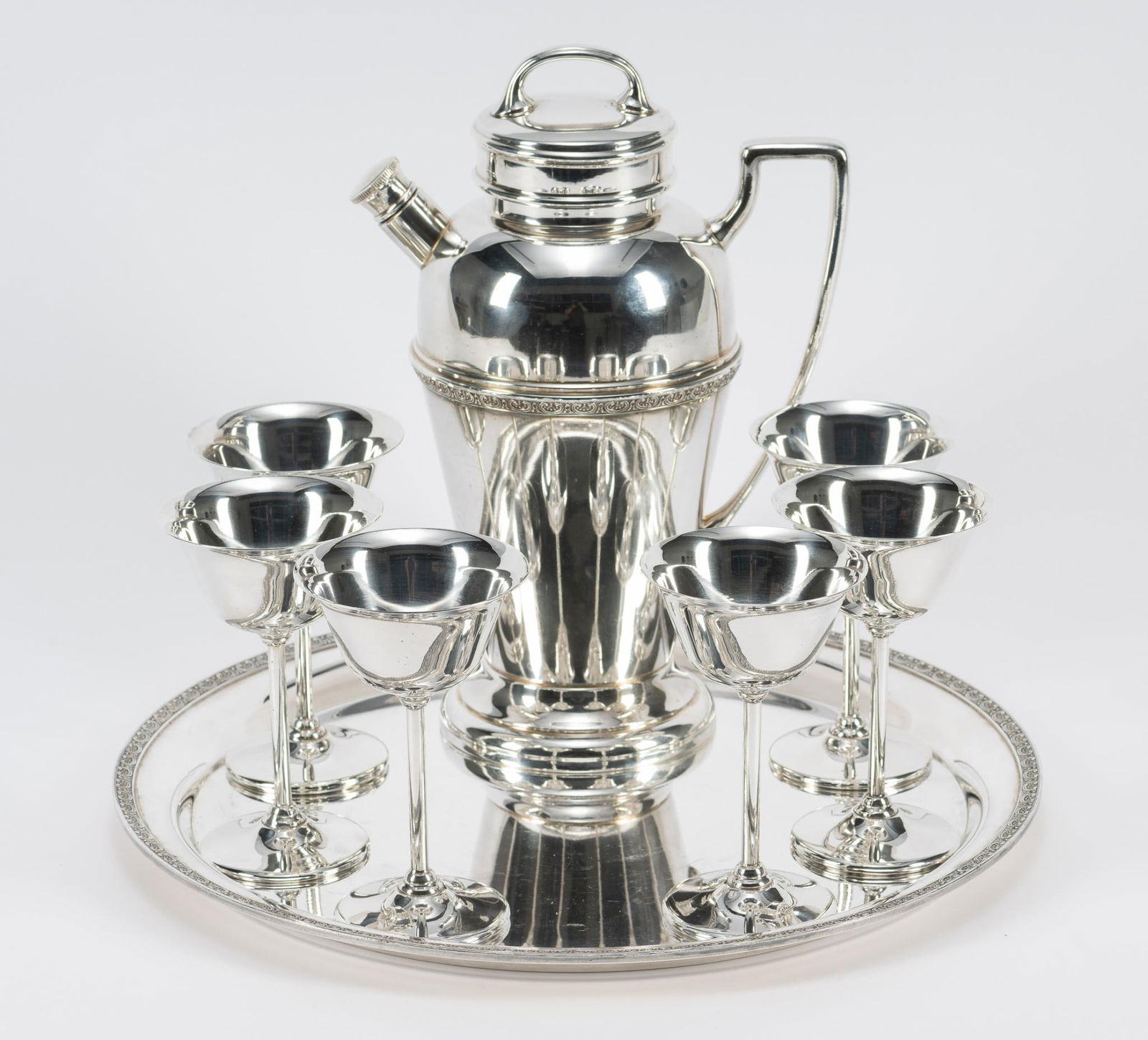 8 Pc. Sheffield Silver Co. Silverplate Cocktail Set (1 of 9)