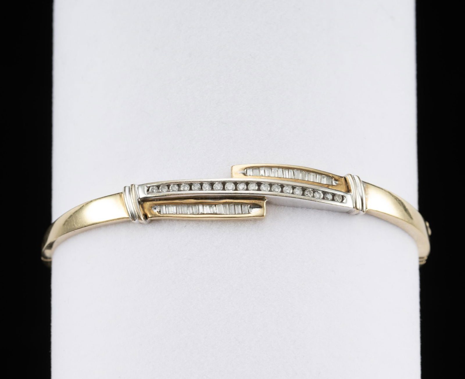 10K Gold and Diamond Bangle Bracelet (1 of 3)