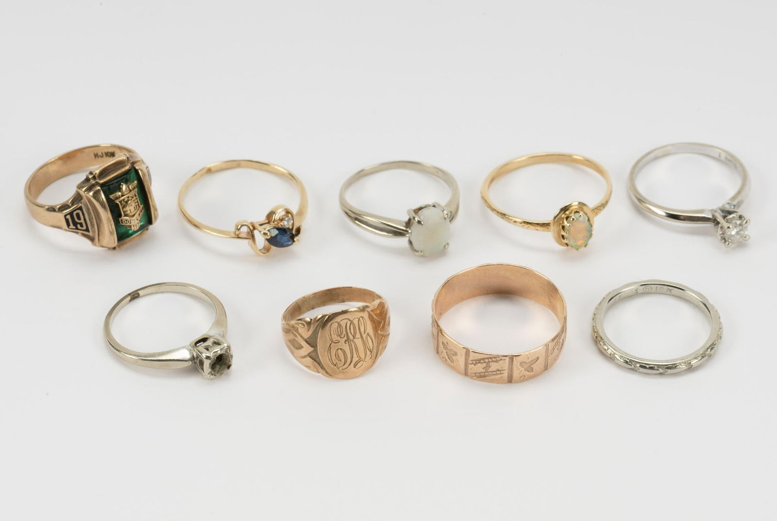 Nine Gold Rings 14K 10K 18K (1 of 10)