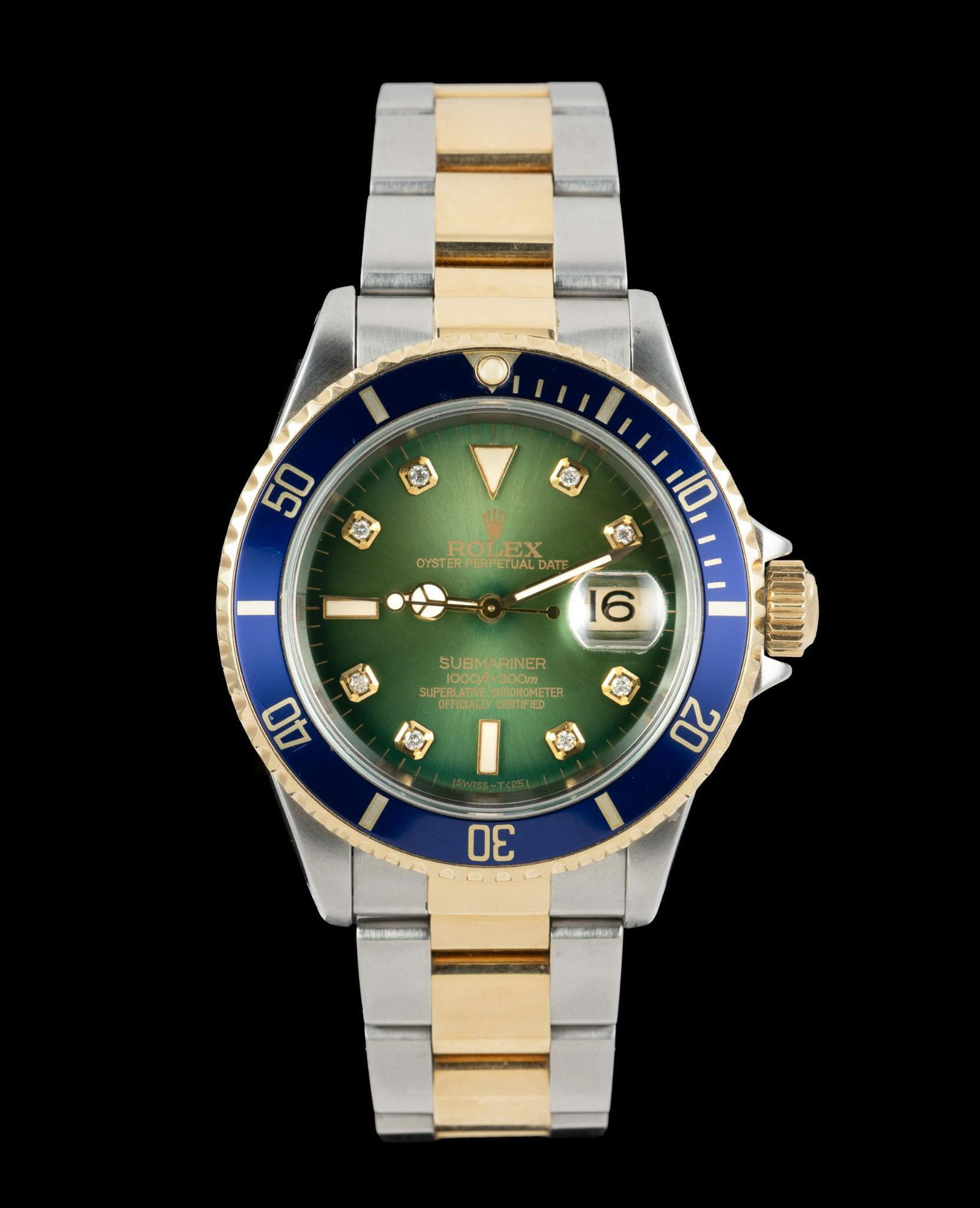 Rolex 18k Stainless Blue Submariner 16613 (1 of 7)