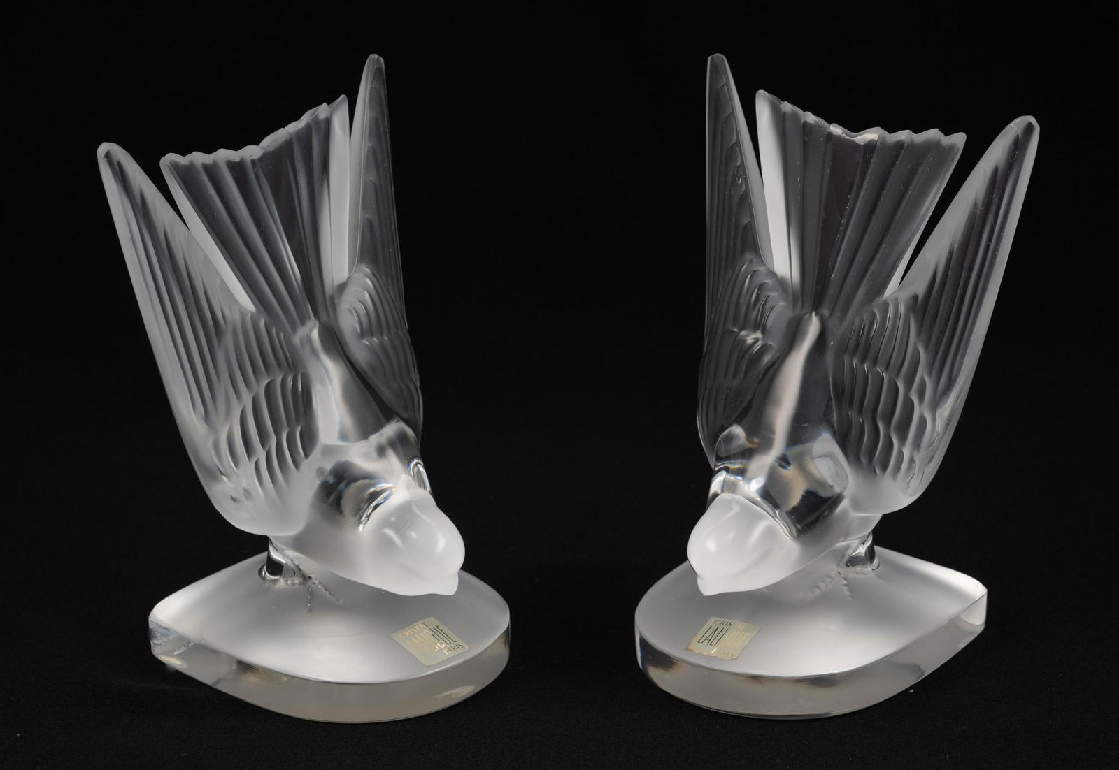Pr Lalique "Hirondelles Bird" Bookends (1 of 6)