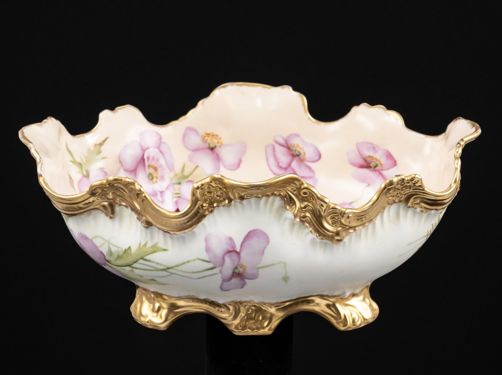 T & V France Bowl: 12-1/2" wide x 9" deep x 4-3/4" high.