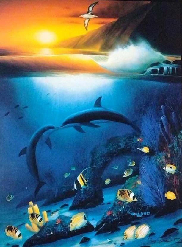 Robert Wyland "Kissing Dolphins" Print (1 of 3)