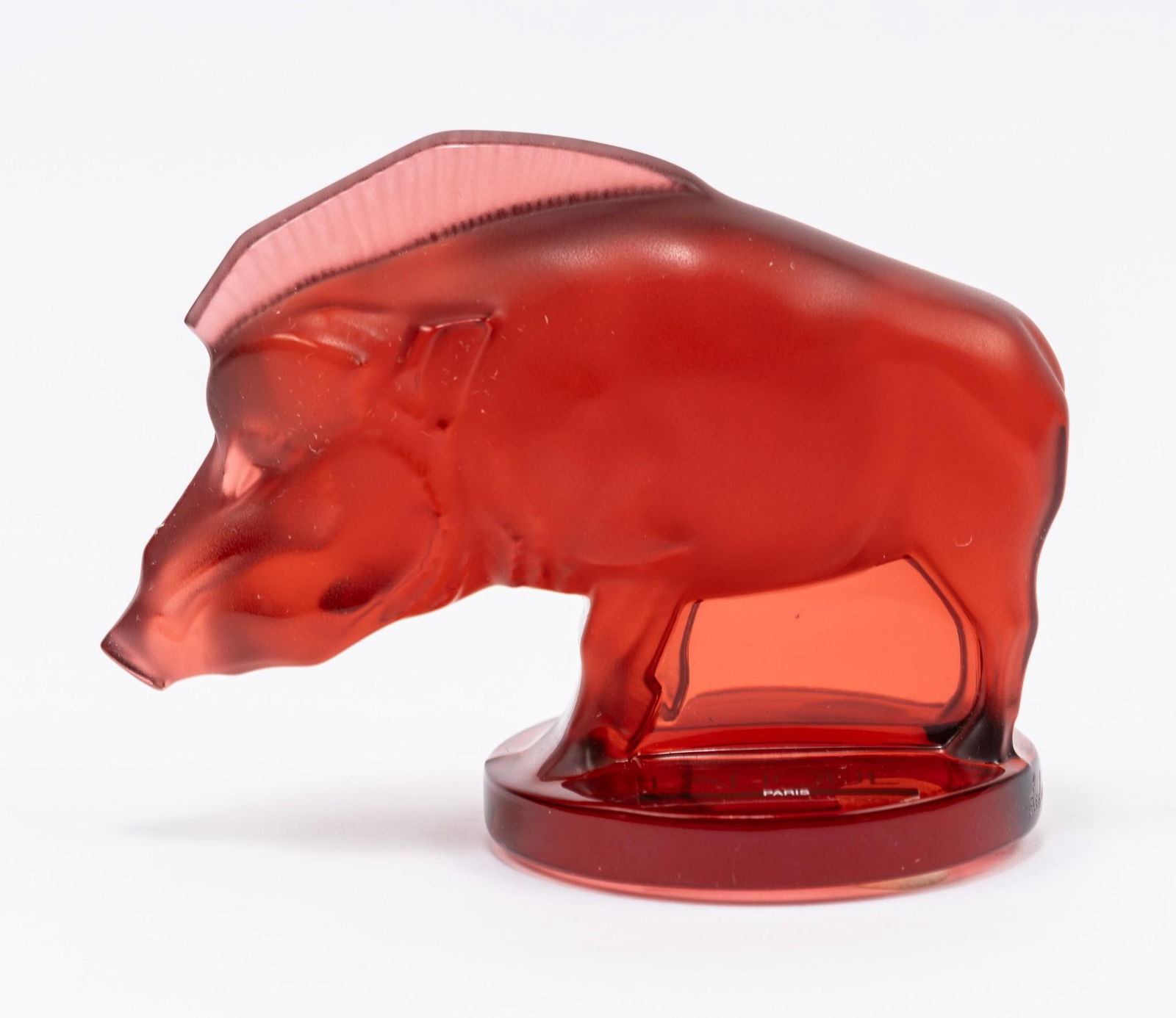 Lalique Red Boar Paper Weight (1 of 5)