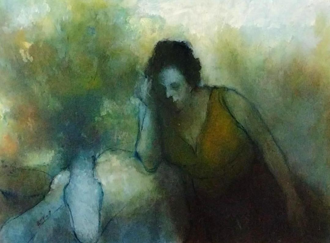 Steve Bagnell "Woman At Rot" Painting (1 of 4)