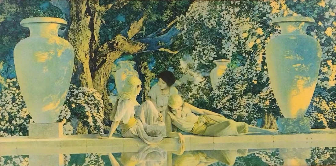 Antique Maxfield Parrish "Garden of Allah" Print (1 of 3)