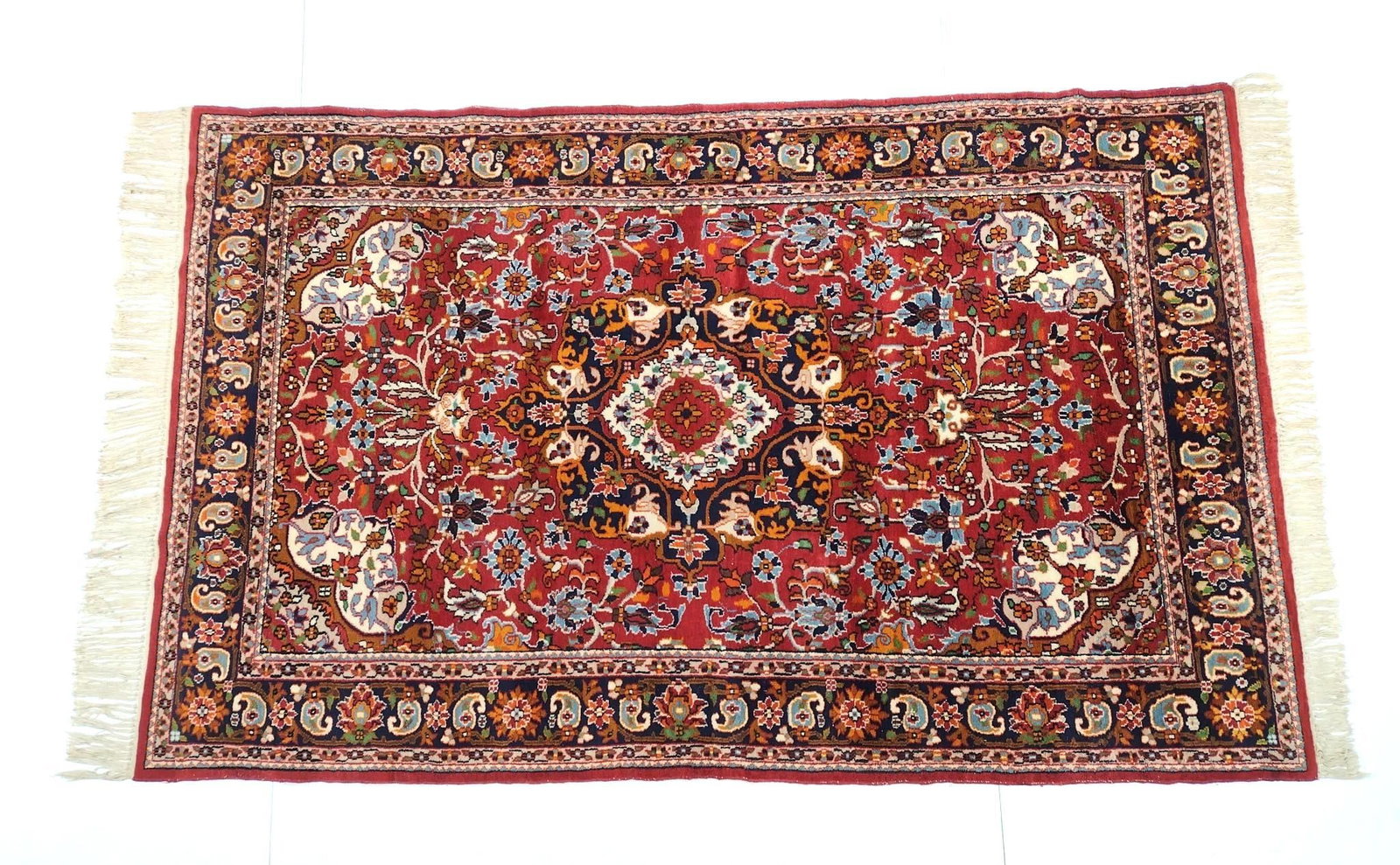 Persian Area Rug: NOT ELIGIBLE FOR IN-HOUSE SHIPPING. 6'6" long X 4'1" wide.