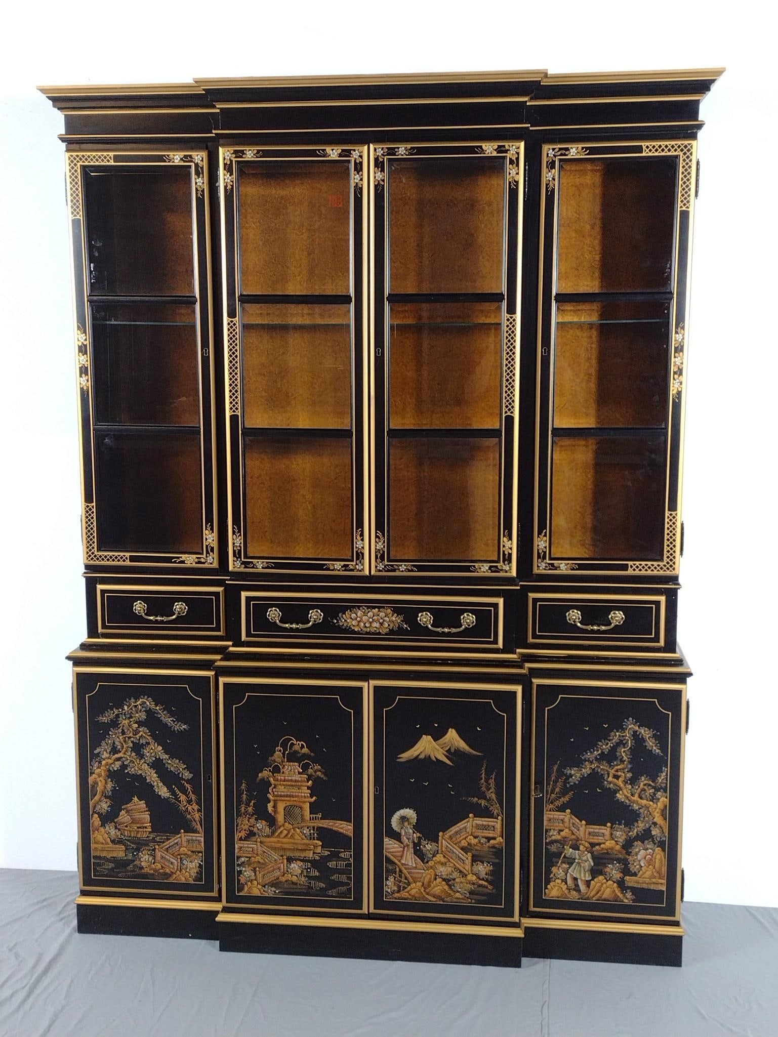 Maddox Asian Black Lacquer China Cabinet (1 of 8)