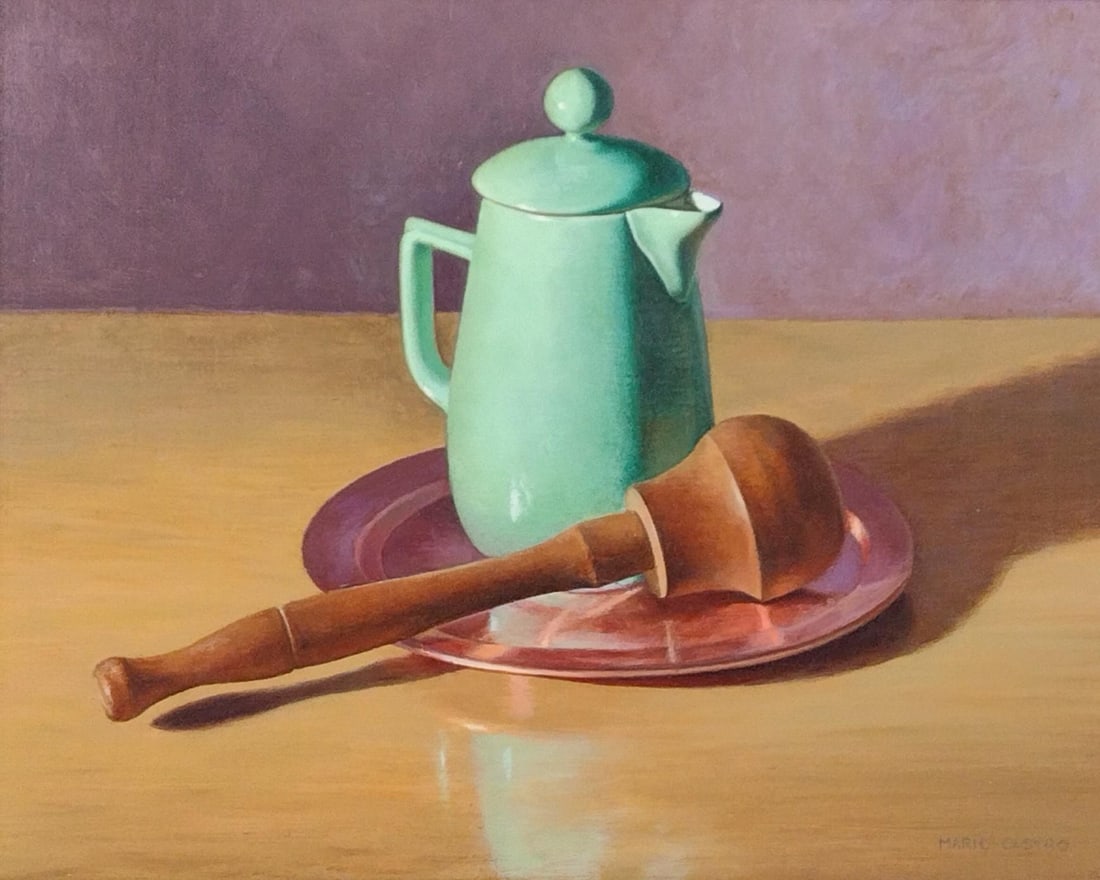 Mario Castro Still Life Oil on Panel: Castro (American 1916-2010). Sight: 8" high x 10" wide. Overall with frame: 13-3/4" high x 15-3/4" wide.