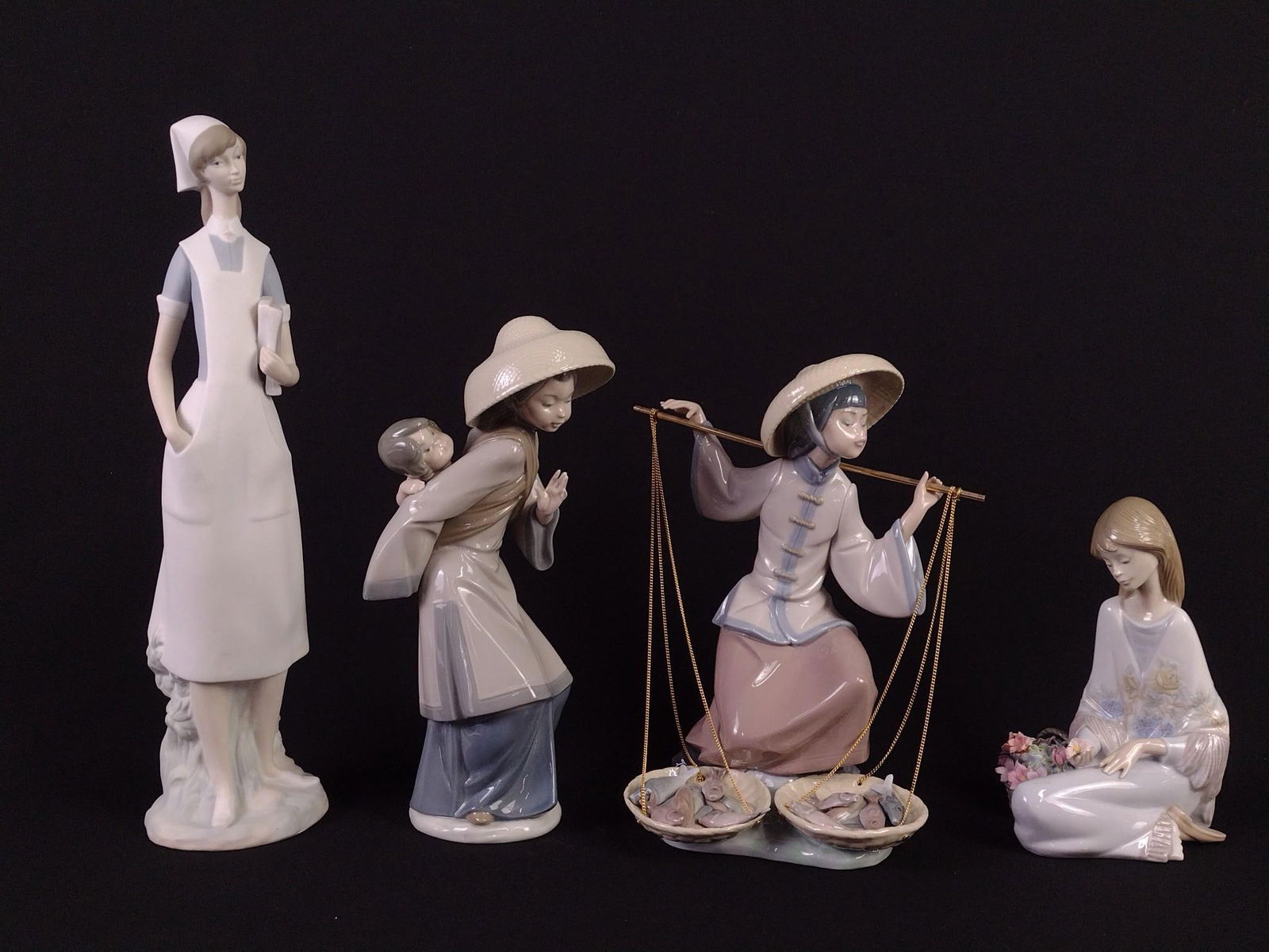 4 Lladro Figurines incl Nurse (1 of 10)