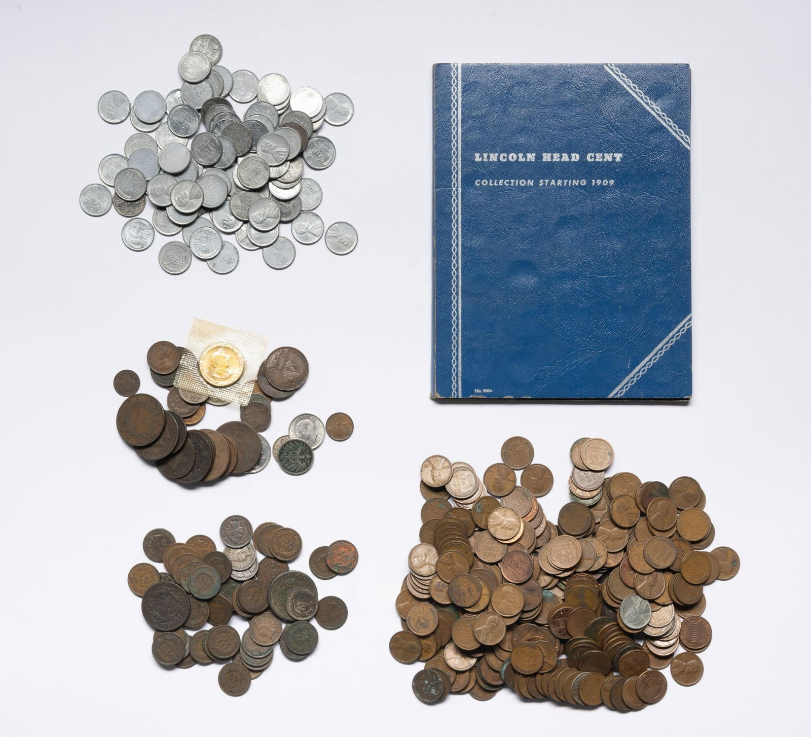 Collection Of Indian And Wheat Cents  And World Coins With A Few Silver (1 of 8)