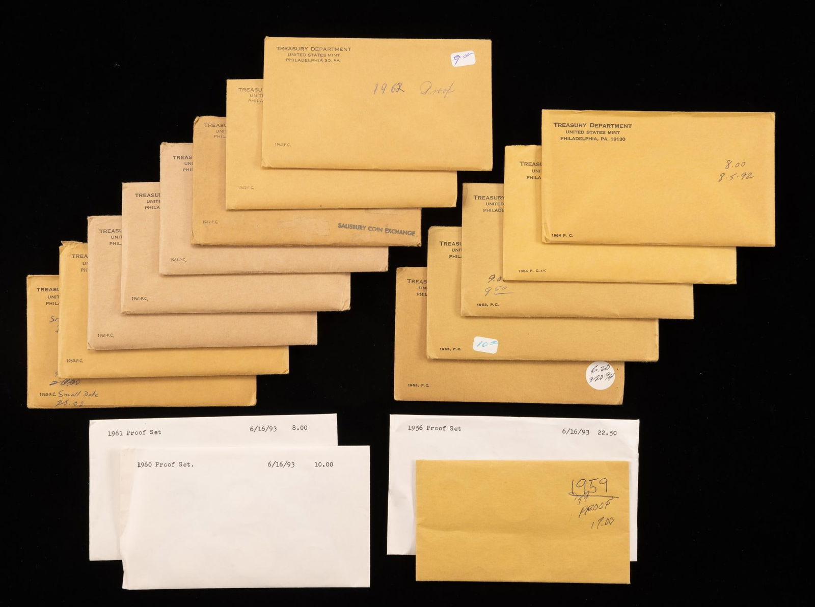 Lot of 17 Silver Proof Sets 1956 Through 1964 (1 of 8)