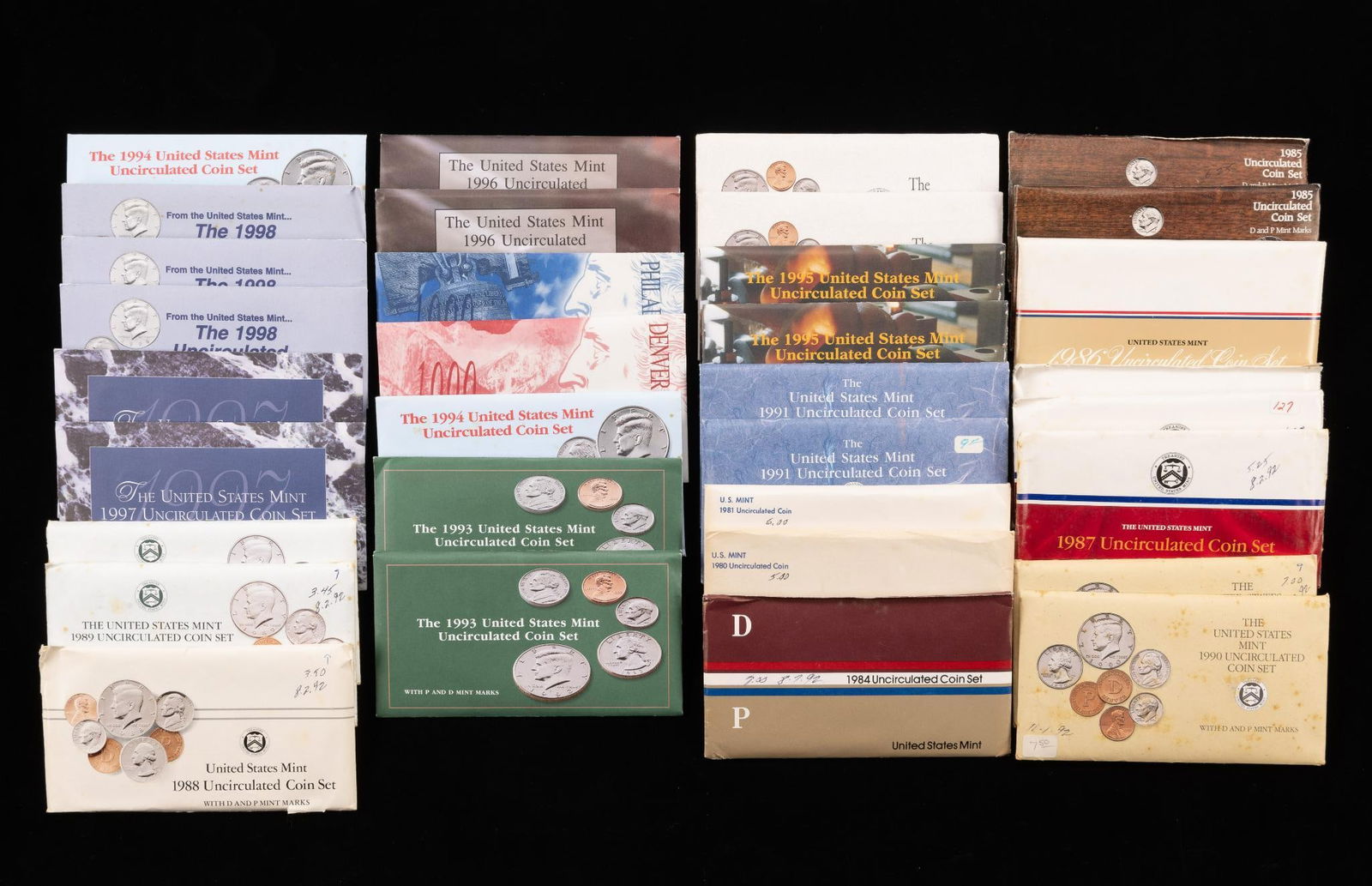 33 Uncirculated Coin Sets 1980 Through 1999 (1 of 5)