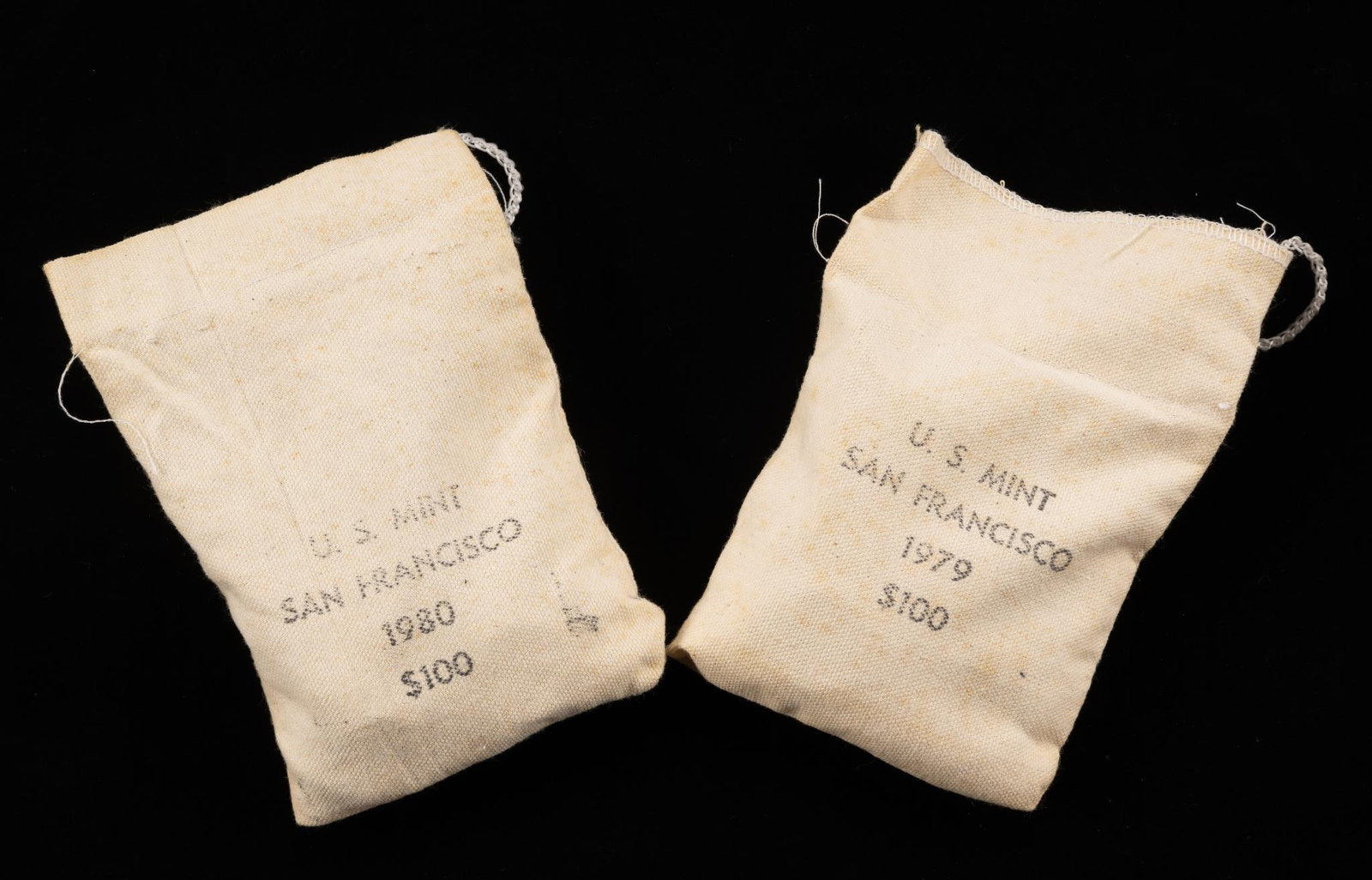 1979 And 1980 Mint Bags Susan B Anthony $100 Dollars: SBA dollars 1979 and 1980 $100 each