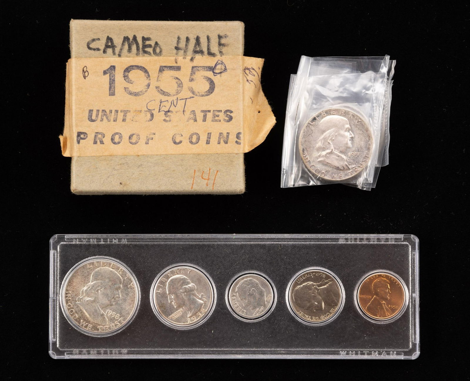 Silver Proof Set 1955 Mint Set 1958 (1 of 3)