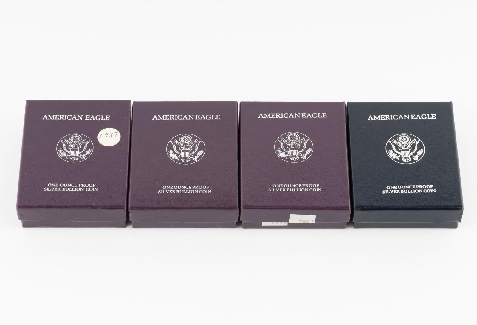 Four American Eagle Proof Silver Dollars (1 of 5)