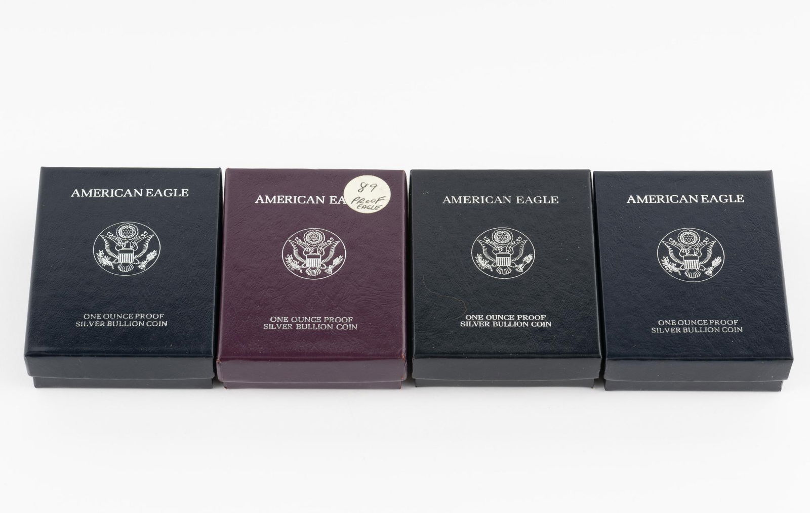 Four American Eagle Proof Silver Dollars (1 of 5)