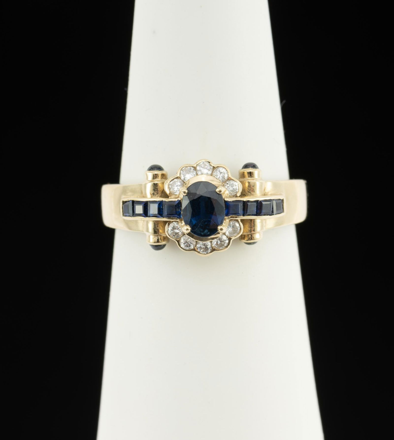 14K Gold, Diamond and Sapphire Ring (1 of 5)