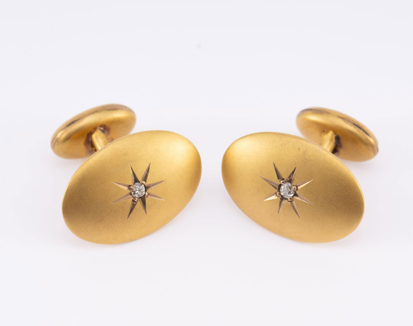 Diamond & 14K Gold Cuff Links (1 of 3)