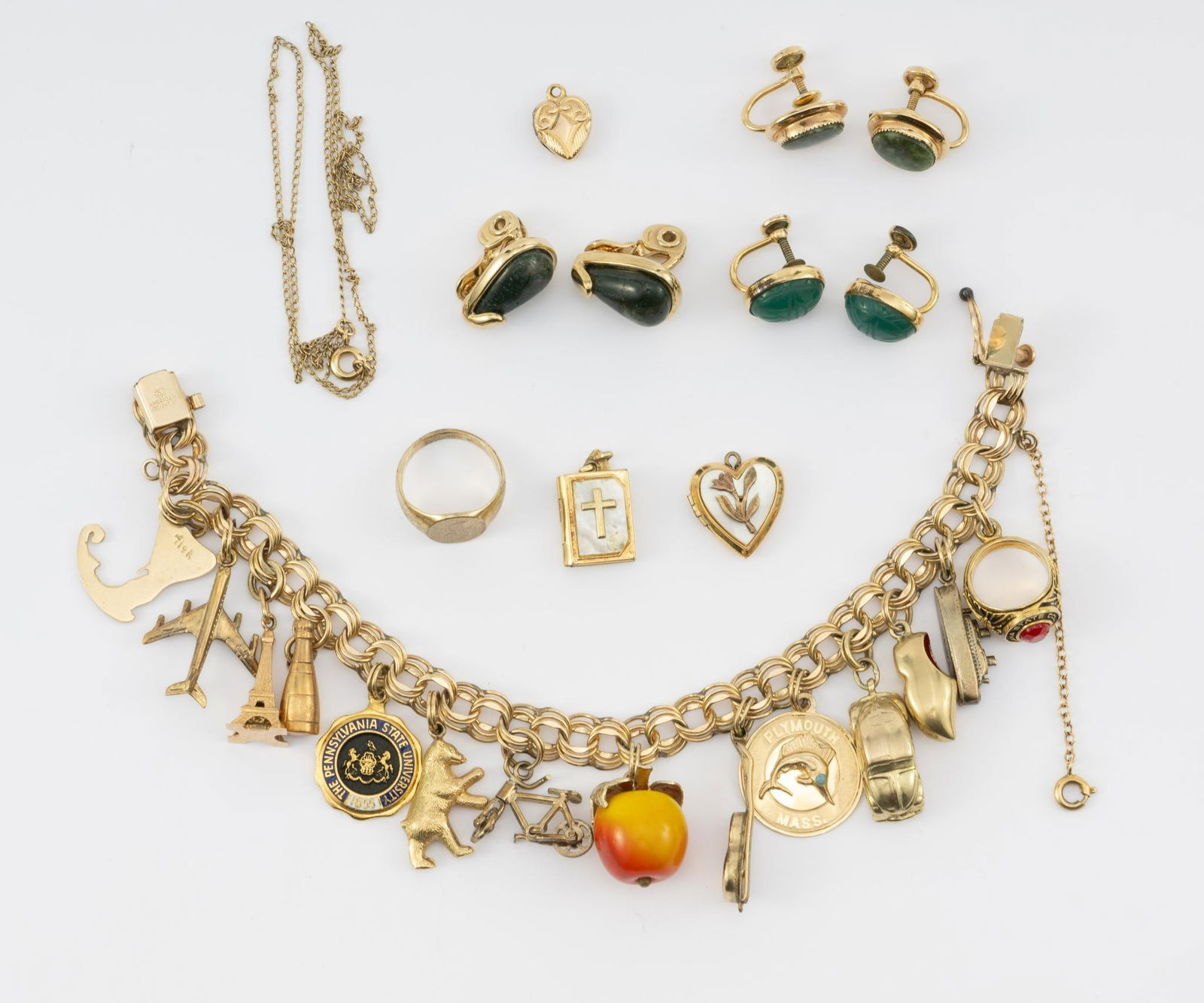 12 Pcs. Gold Filled Jewelry incl. 14k Charms (1 of 4)