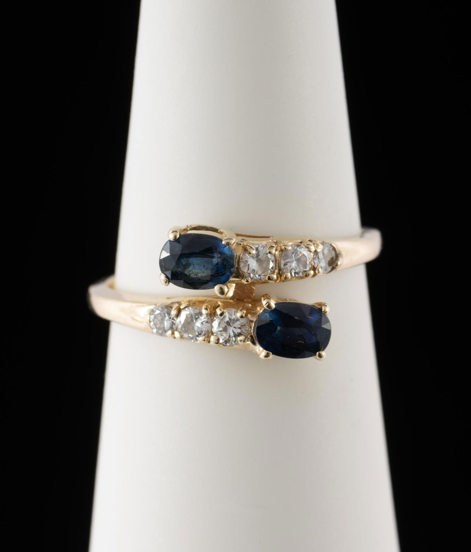 14K Yellow Gold Sapphire & Diamond Ring (1 of 5)