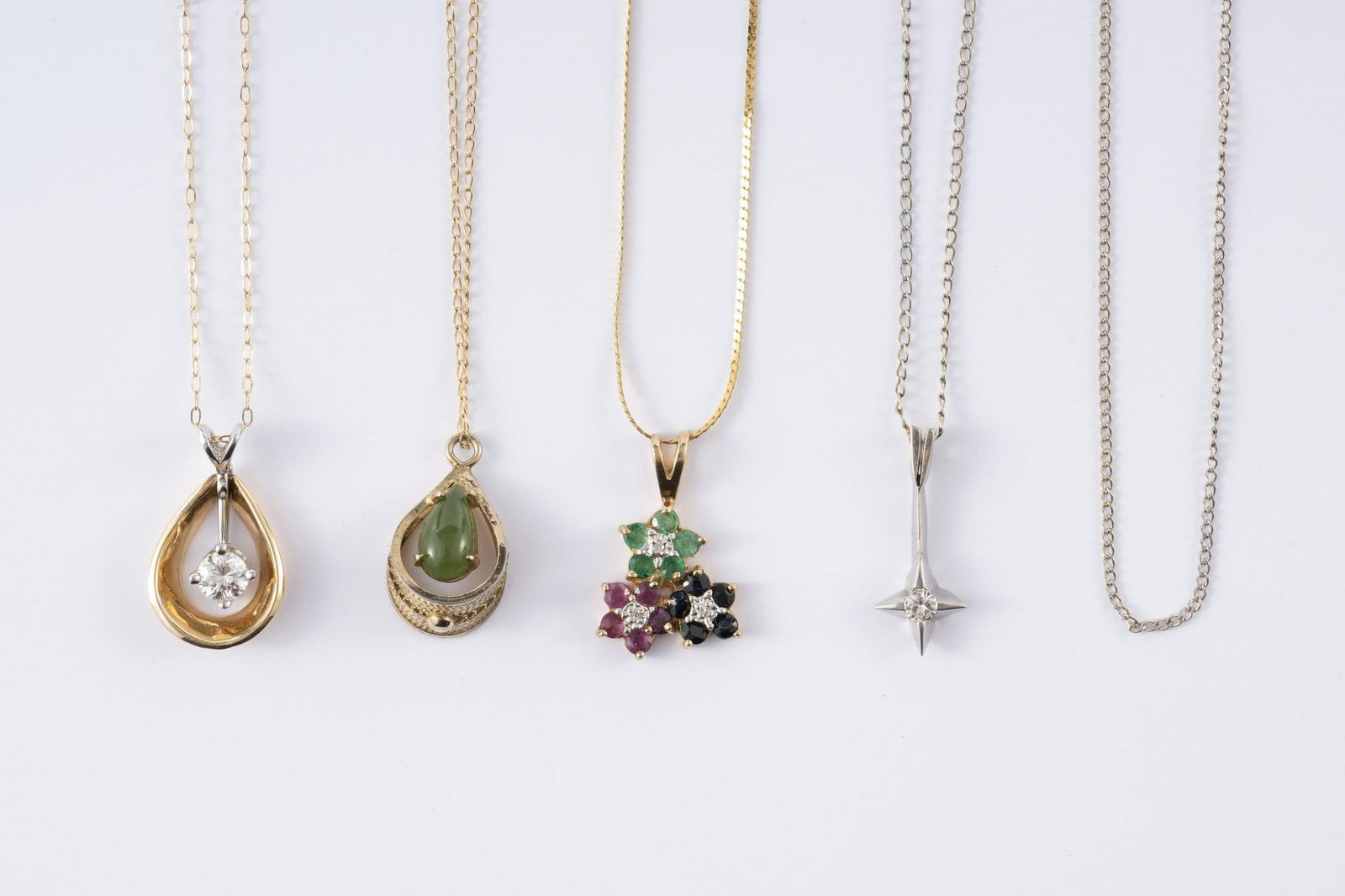 Five 14K Gold Chains & Pendants (1 of 4)