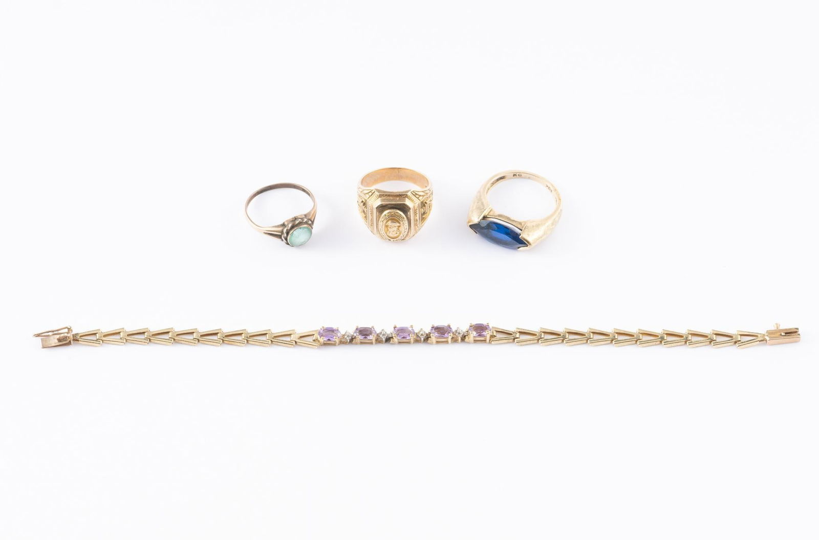 10K Gold Bracelet & Rings (1 of 12)