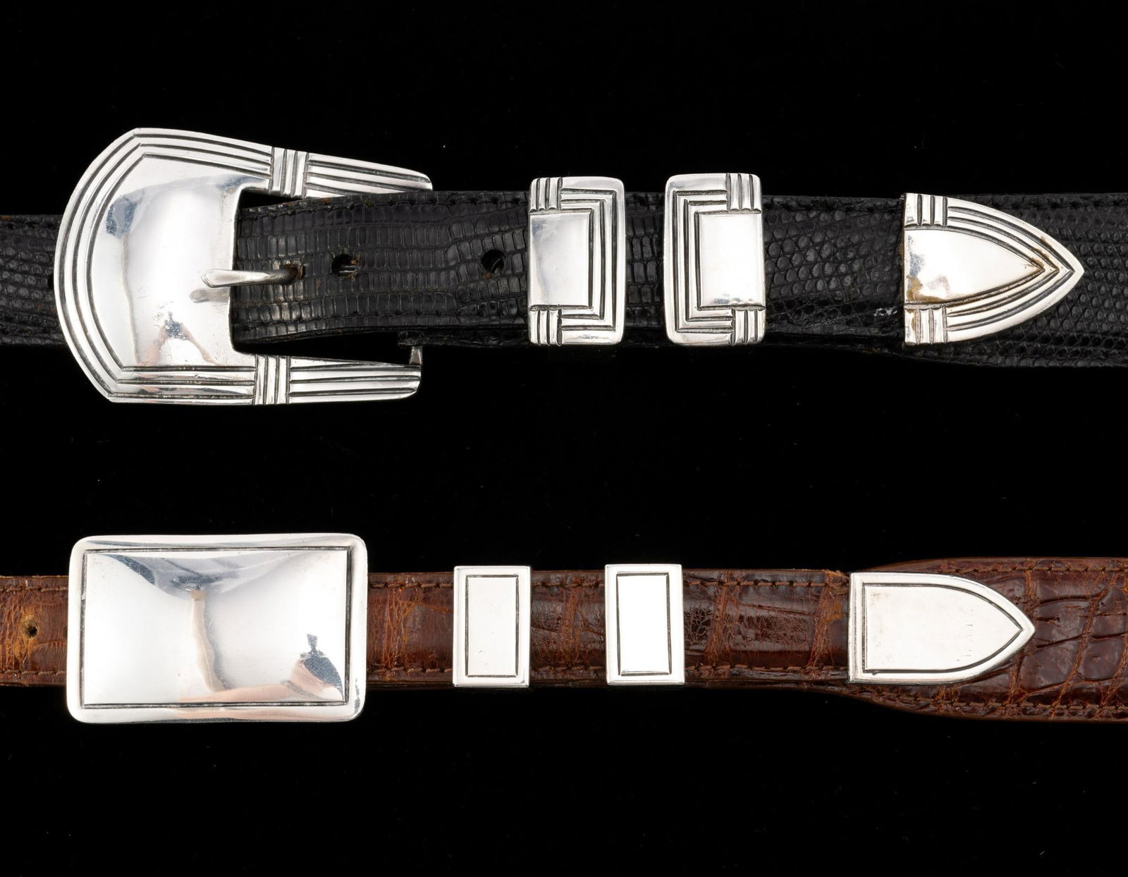 Two Navajo Contemporary Belts Sterling Silver (1 of 6)