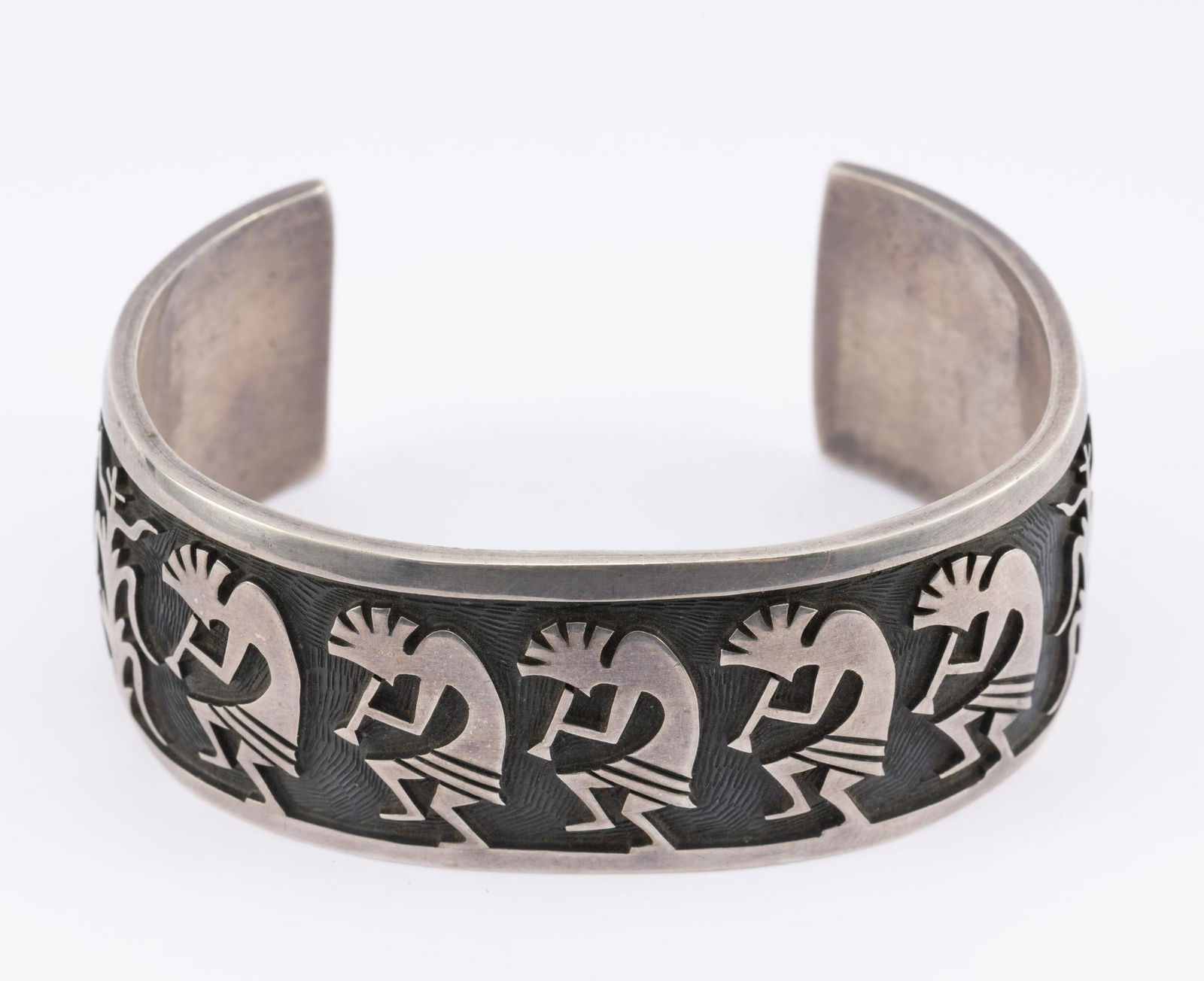 Hopi Sterling Silver Cuff Bracelet Steven Sockyma (1 of 4)