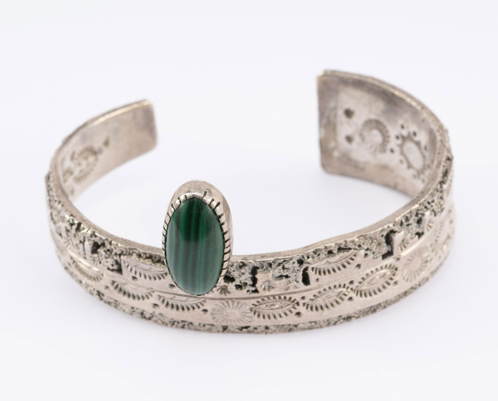 Sterling Silver Navajo Cuff Bracelet By David Tune (1 of 4)