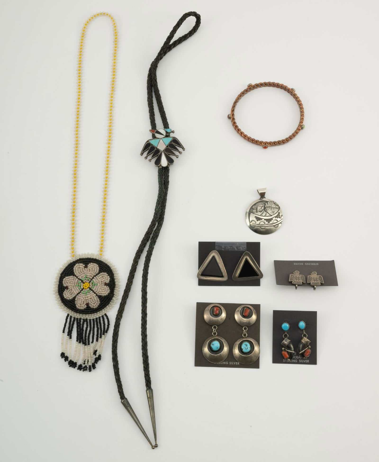 8 Pcs. Zuni Navajo Czech Sterling Silver (1 of 6)