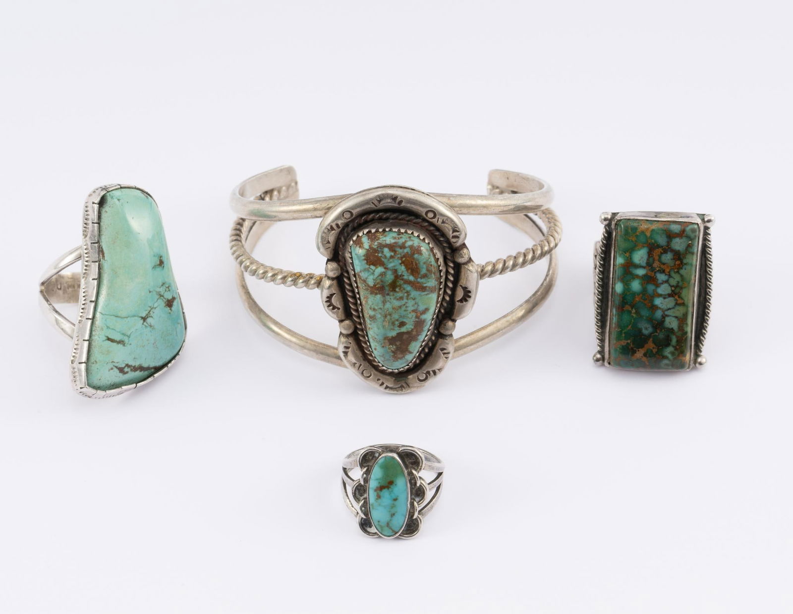 4 Pcs. Navajo Sterling Silver Jewelry (1 of 10)