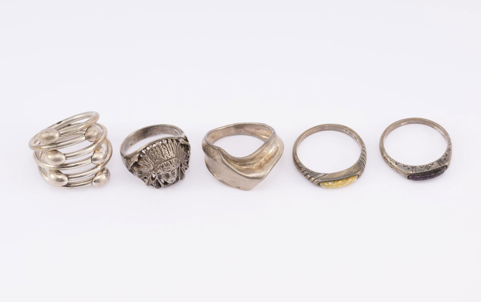 Five Sterling Silver Rings (1 of 11)