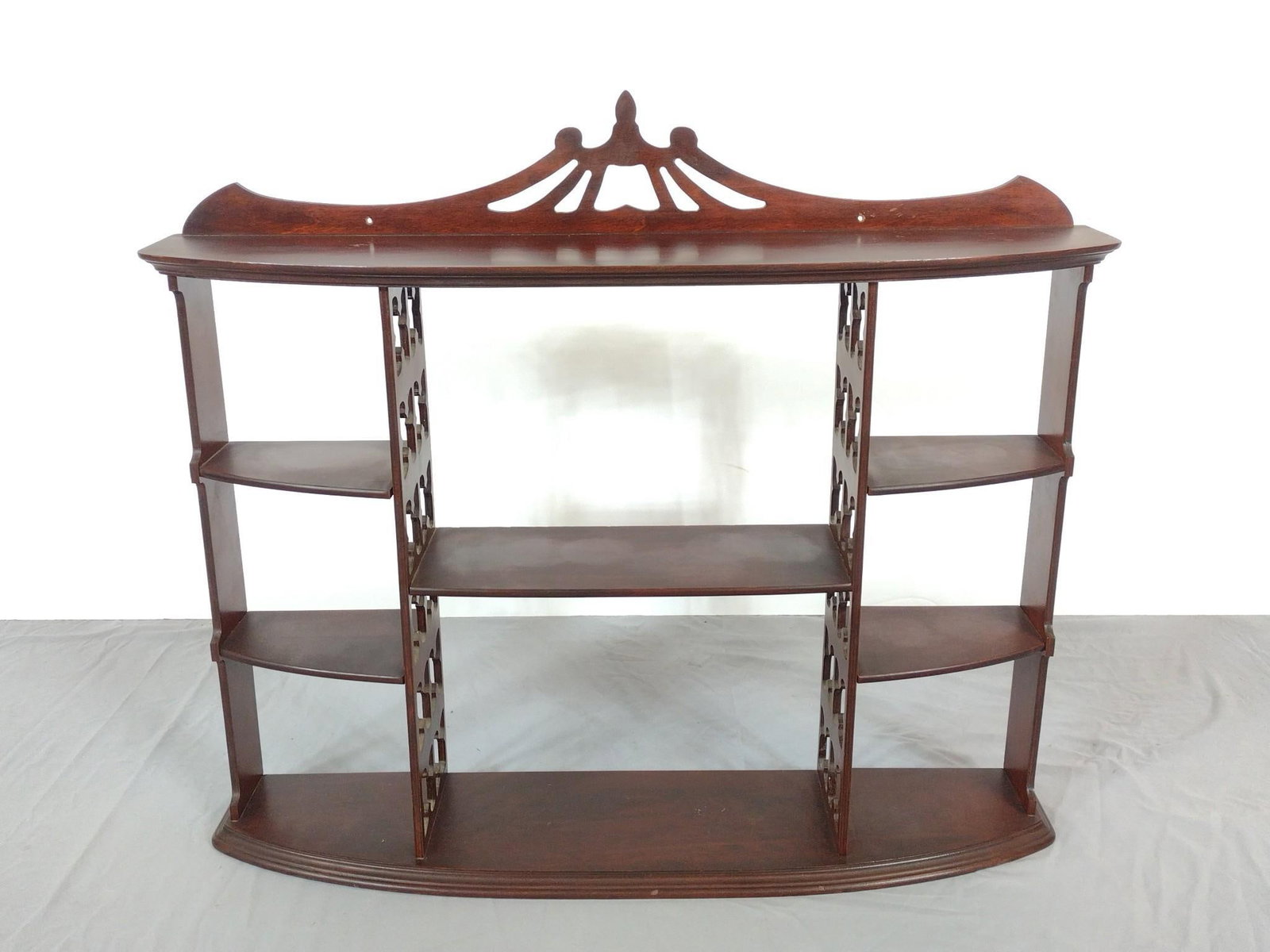 Hanging Wall Shelf: NOT ELIGIBLE FOR IN-HOUSE SHIPPING. 30" wide X 6-1/2" deep X 25-1/2" high. Has some light scratches.