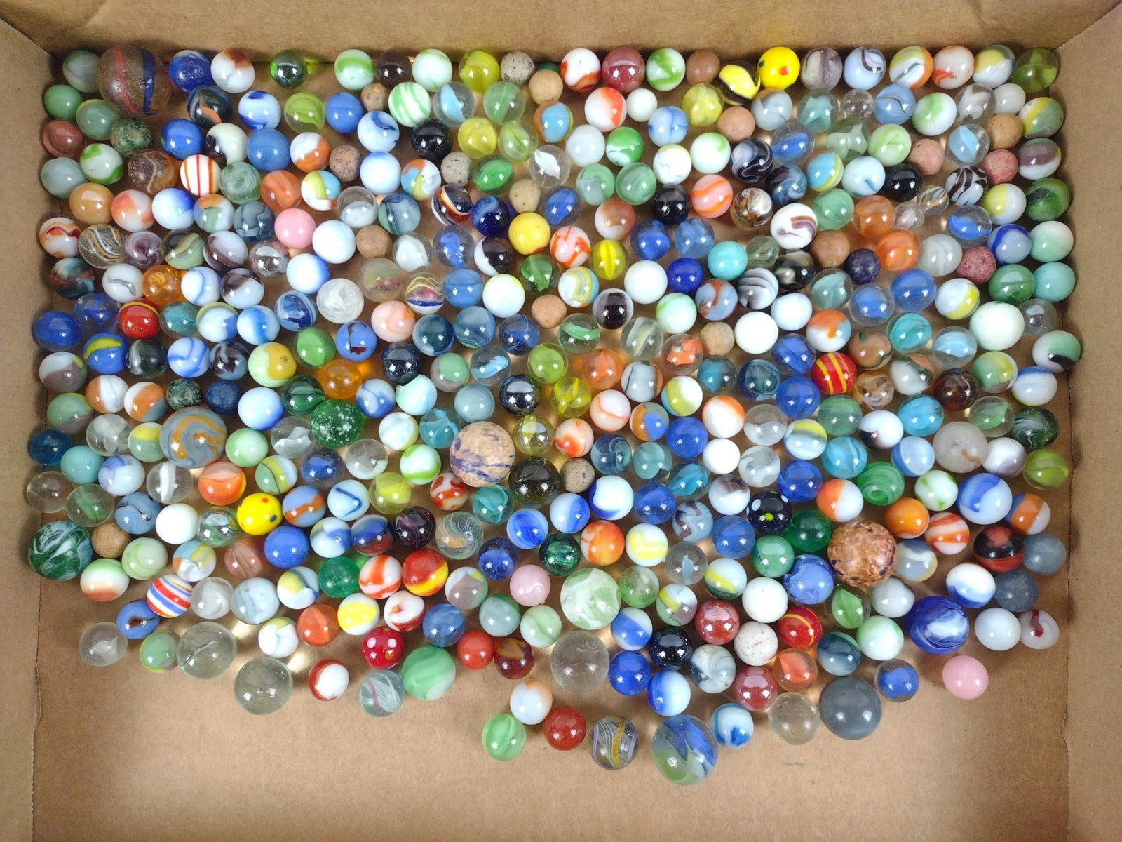 Grouping Vintage Marbles incl Glass and Stone (1 of 5)