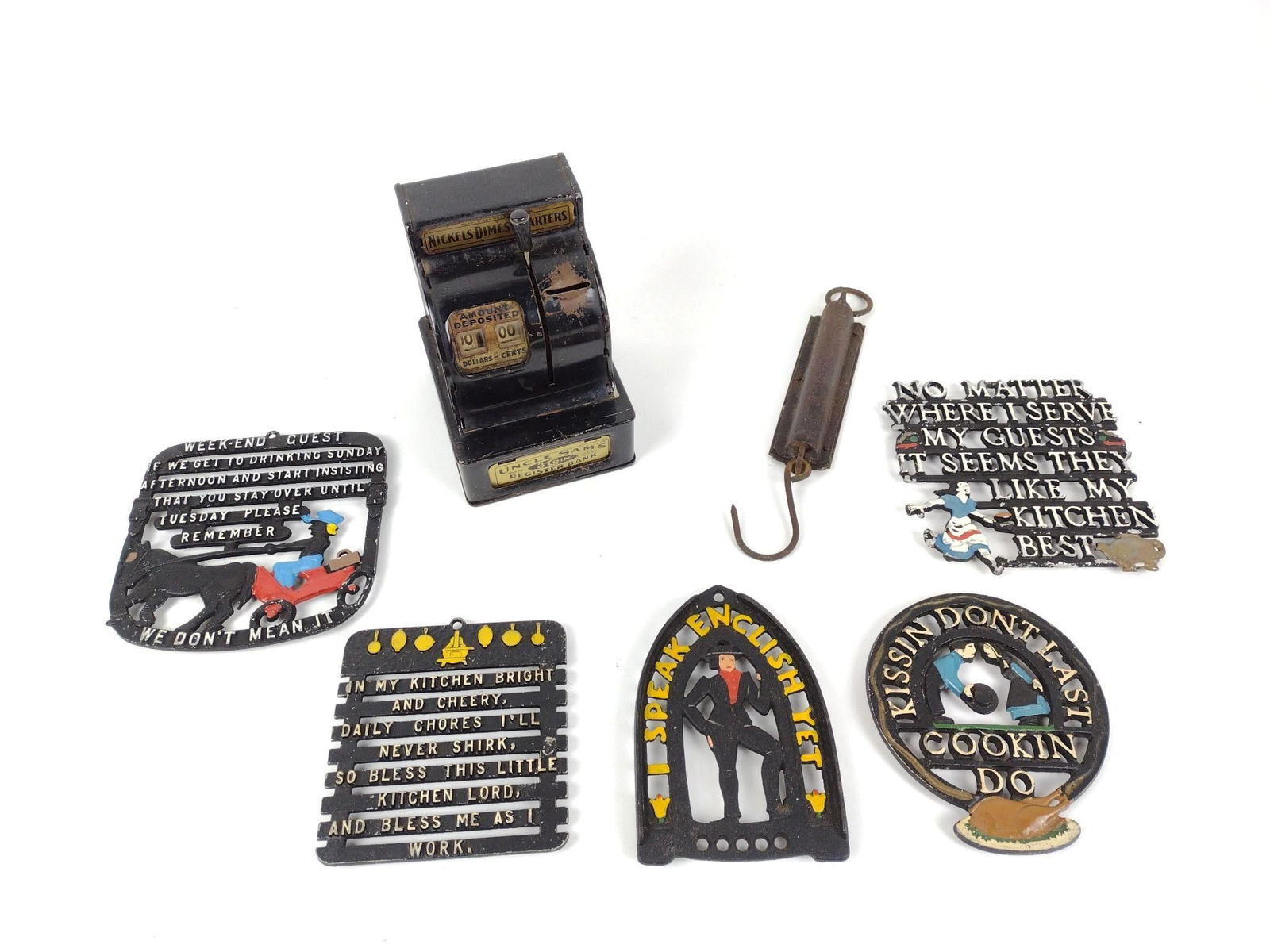 7 Pcs incl Uncle Sam Cash Register (1 of 10)