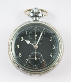 Hamilton Model 23 Chronograph Pocket Watch WWII U.S. Navy