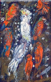 Hunt Slonem Oil On Canvas