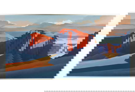 Ed Mell 1942 - 2024, Oil On Canvas Shadowed Walls