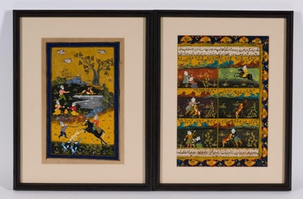 2 Antique Indo-Persian Paintings