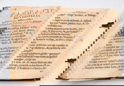 17th Century Easter Season Book of Vespers
