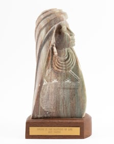 Roy Yazzie (21st C.) "Spring is the Happiest of Life" Alabaster Sculpture