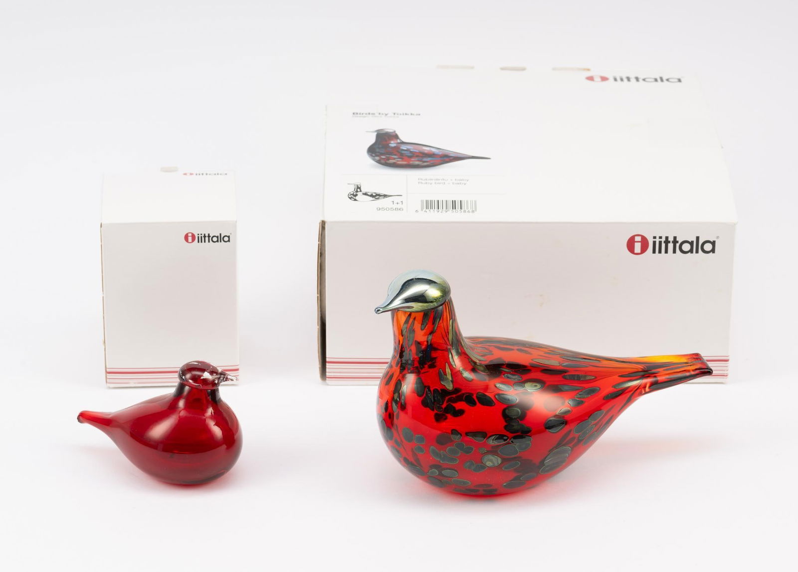 Oiva Toikka Ruby Bird And Baby Ruby Bird (1 of 9)