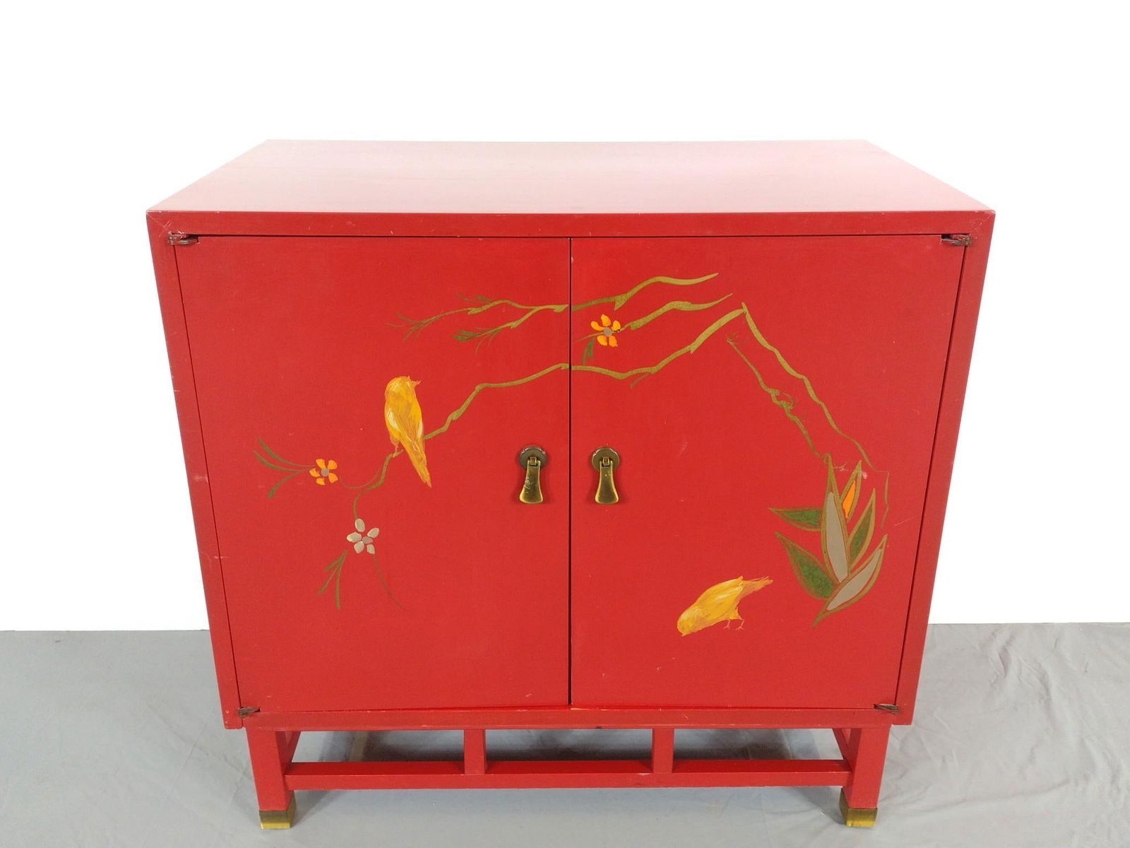 Sanford Furniture Co Asian Motif Storage Cabinet (1 of 8)