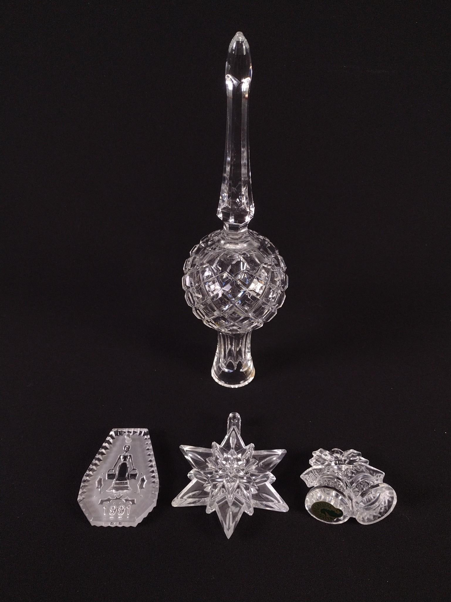 Waterford Tree Topper and 3 Ornaments (1 of 5)