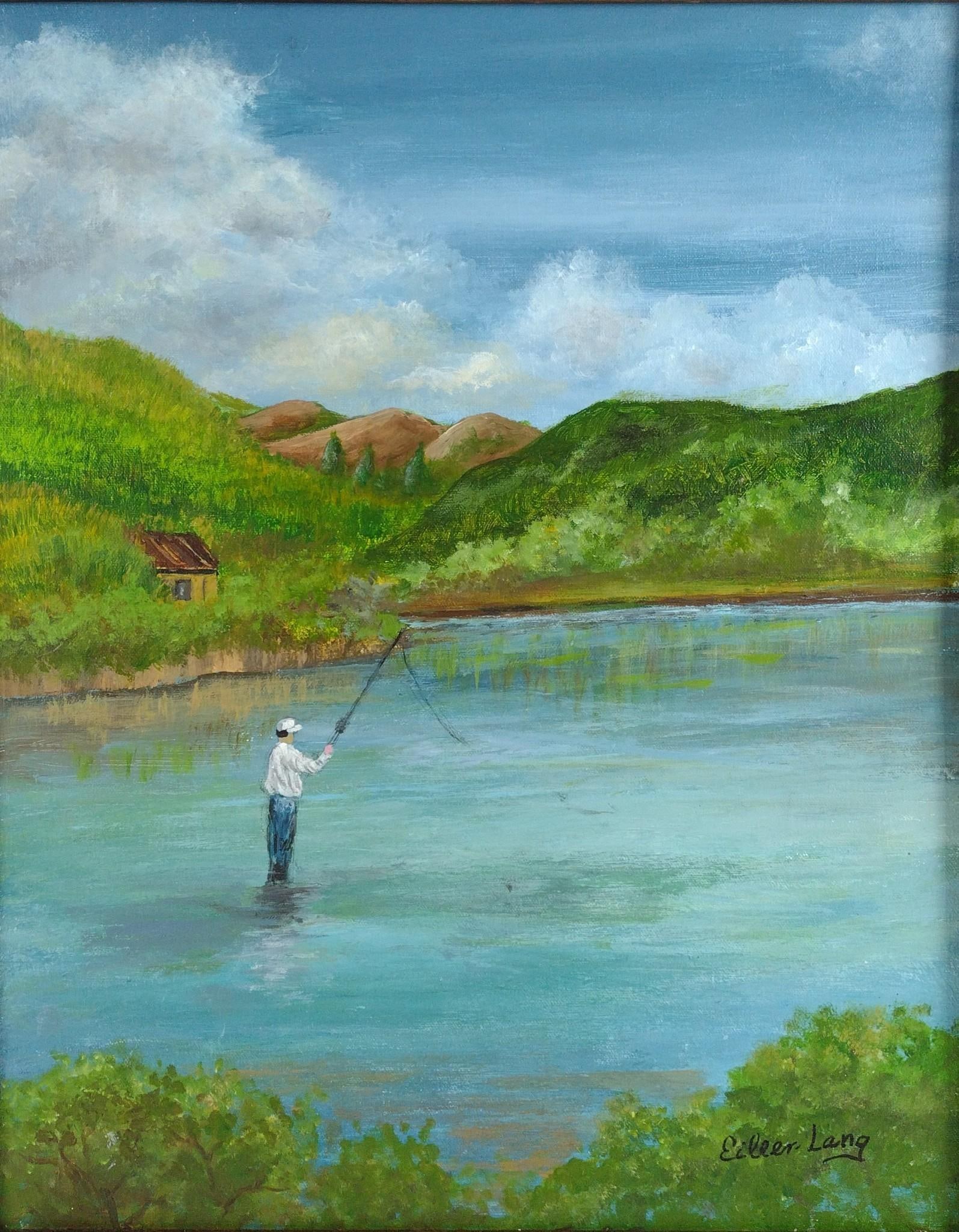Eileen Lang Fly Fishing Painting (1 of 4)