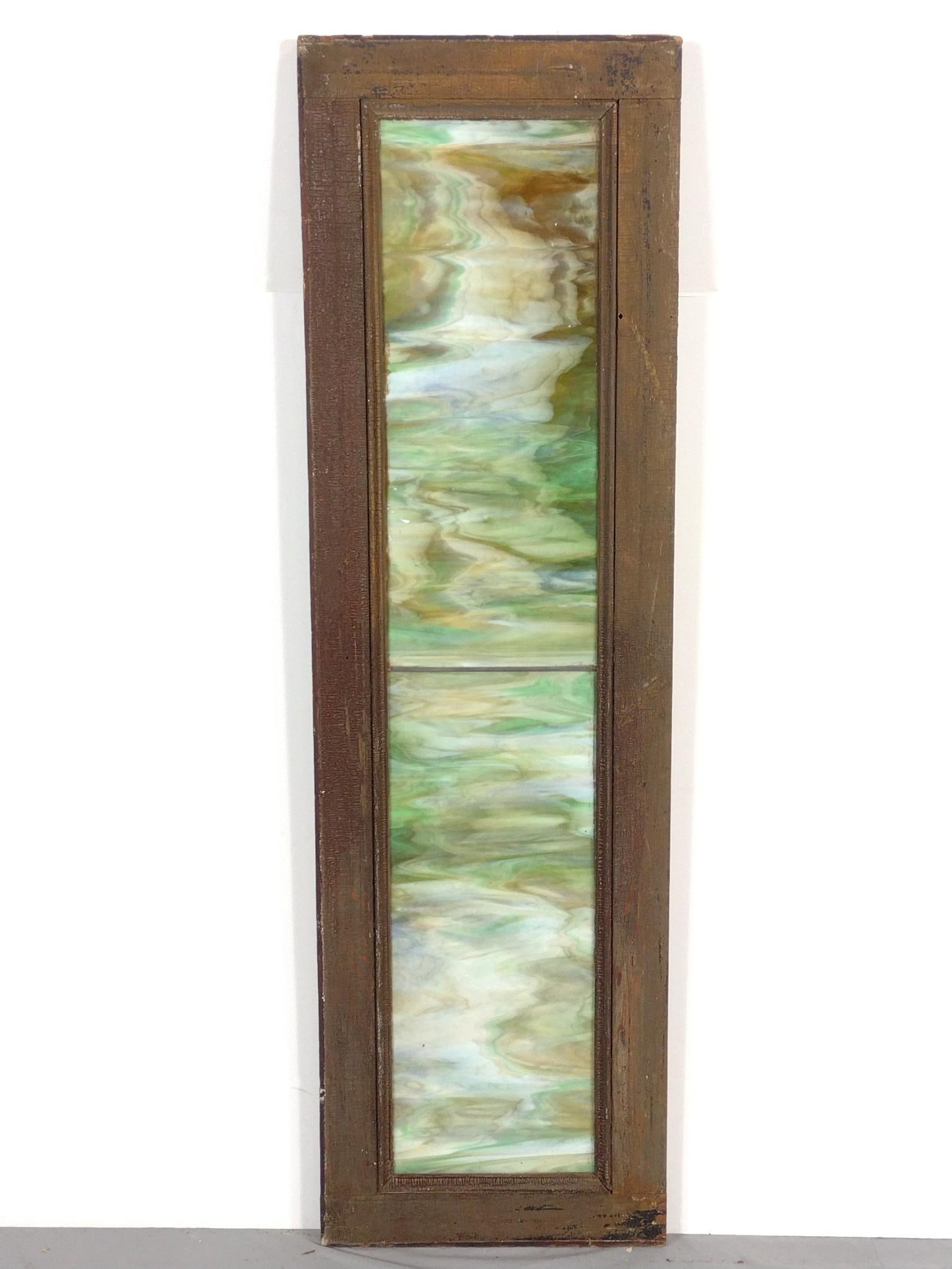 Stained Glass Panel: NOT ELIGIBLE FOR IN-HOUSE SHIPPING. 17-3/4" wide X 59-3/4" high.