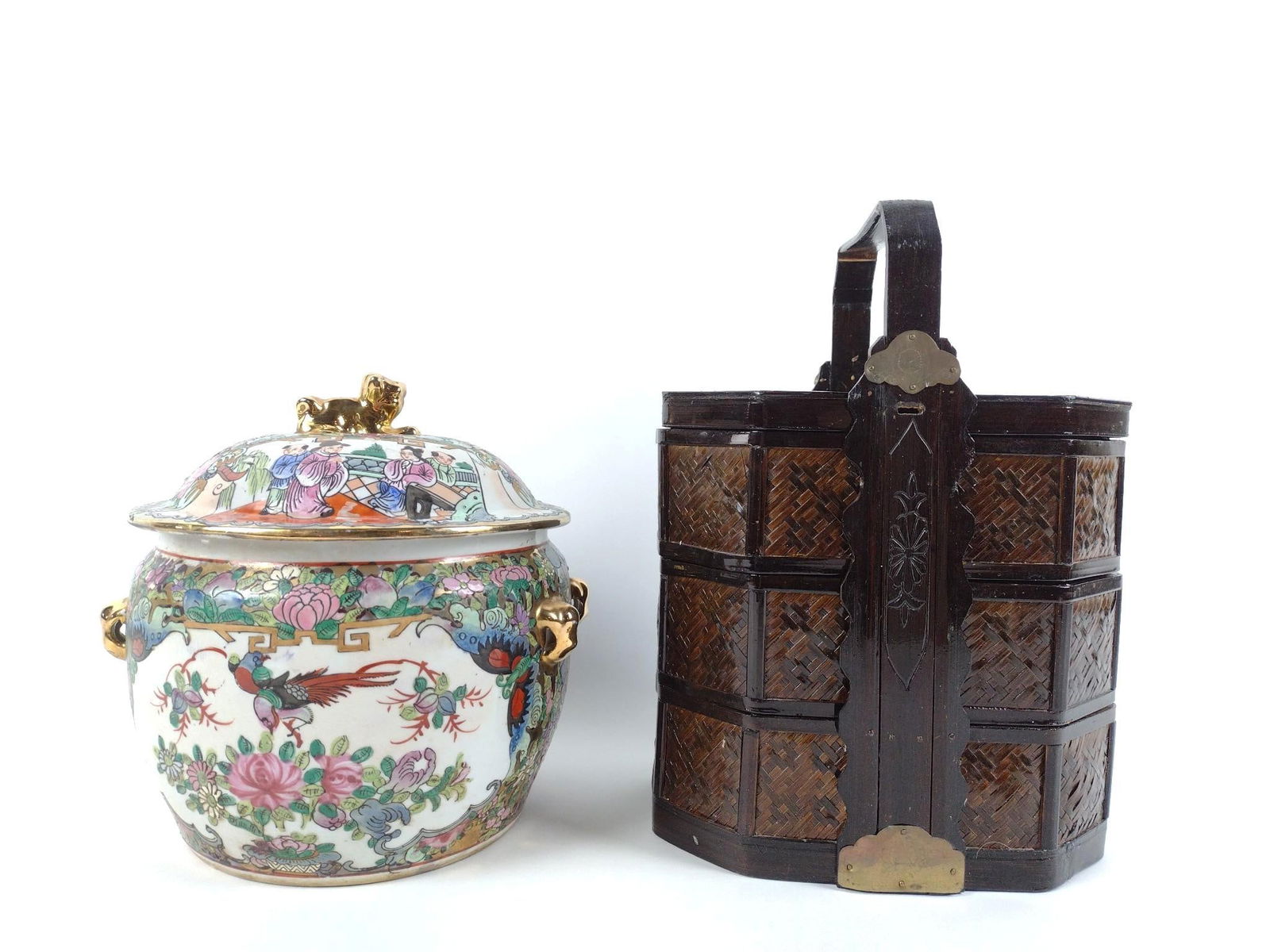 Asian Tureen and Rattan Wedding Basket (1 of 8)